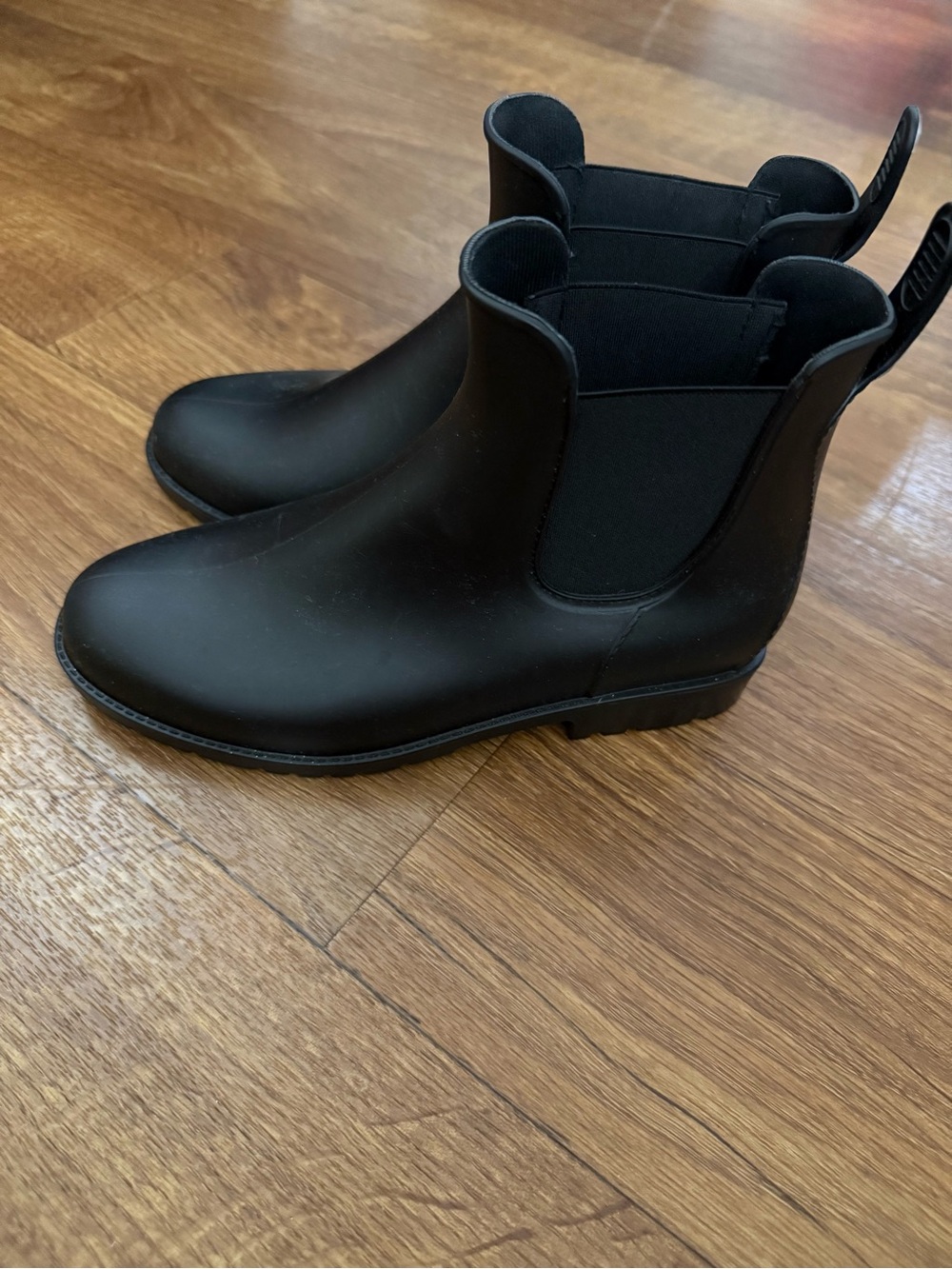 Black Chelsea-Style Rain Boots